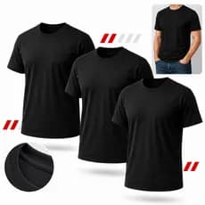 Kit 3 Camisetas Masculinas Básicas 100% Algodão Fio 30.1 Premium Lisa