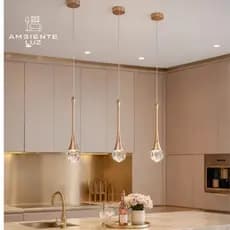 LUMINÁRIA PENDENTE  GOTA CRISTAL COM METAL DOURADO QUARTO SALA LAVABO COZINHA 3 CORES