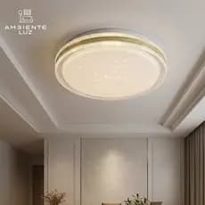Plafon LED Redondo Céu Estrelado 30cm 40cm Luminária de Teto Moderna