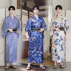 2025 outono inverno tradicional quimono masculino roupa Formal japonês Samurai terno estilo japonês Yukata Robe casa wea