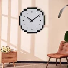 Relógio de parede mosaico criativo casa decoração nórdica relógio silencioso único estilo simples fixado na parede L8O1