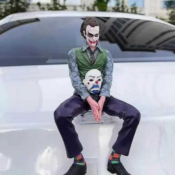 16cm DC Comics Anime Batman O Cavaleiro Das Trevas Heath Ledger Coringa Com Máscara Base Palhaço Mr.J Pudim Decoração De