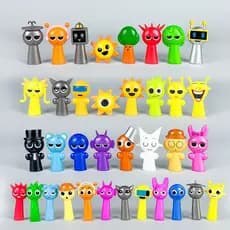 8 Estilos 8 Peças-12 Figuras Sprunki Modo Brinquedos Incredibox De Ação Jogo Dos Desenhos Animados PVC Crianças Presente