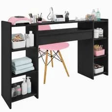 Mesa Moderna 100% MDF com Nichos – Perfeita para Escritório, Estudos ou Cantinho da Beleza