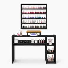 Mesa Manicure Preta Expositor Apoio Punho Profissional