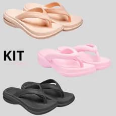 Combo 1 2 e 3 Pares Tamanco Feminino Leve Verão Macio Anatomico