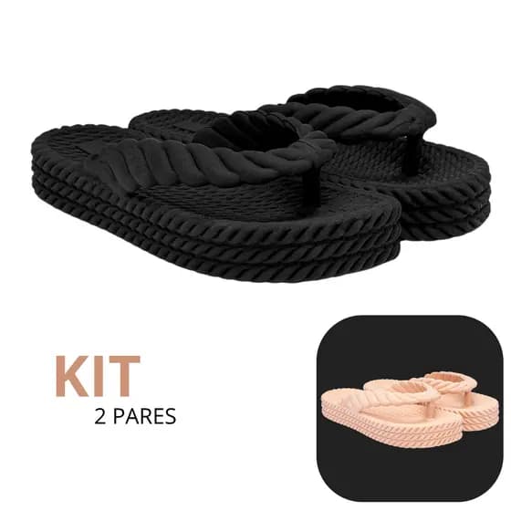 Kit Tamanco 3 Tranças Ortopédico Leve Flexível