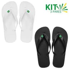 Kit 1,2 e 3 Pares Chinelo Feminino Masculino Brasil Confortável Verão