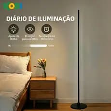 Luminária de Chão LED Estilo Nórdico, Luz Ambiente Branca em Acrílico - G5