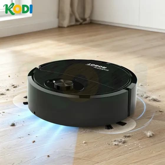 Robô Aspirador de Pó Multifuncional Inteligente, 3 em 1 com Esterilização UV e Recarga Automática - E4