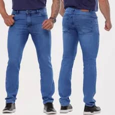 Calça Jeans Masculina Tradicional Premium Com Elastano Lycra