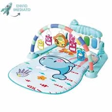 Tapete de Atividades Interativo Bebês Infantil Brinquedos Educativos Musical Sensorial Luzes Som Arco Piano Promoção
