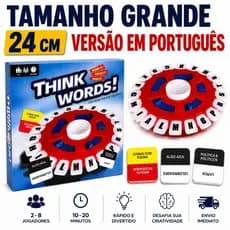 Jogo Tabuleiro Tapple  Stop Rápido Alfabeto Letras Palavras Versão Em Português Com Temporizador Para Crianças Adultos