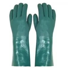 Luva de PVC Forrada Palma Áspera 45 cm Saneamento Limpeza Pesada Manutenção Jardinagem Químicos