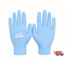 Kit Luva Descartável Sensi Soft Volk Azul 1 caixa ou 2 Caixa Laboratório Manipulação alimentos
