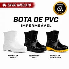 Bota Botinha Galocha Cano Curto Pvc Impermeável Antiderrapante Pesca Limpeza Chuva Cozinha Jardim