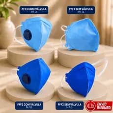 Kit Máscaras Respiratórias Descartáveis PFF3 PFF2 Com Ou Sem Válvula Poeira Névoas Fumos Metálicos