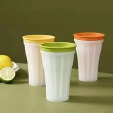 Forma Gelo Smoothie Copo Tampa Silicone Molde Raspadinha Cubos Bebidas Verão