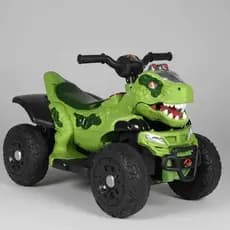Quadriciclo Elétrico Infantil 6V Dinossauro T Rex Verde Bateria Recarregável Passeio