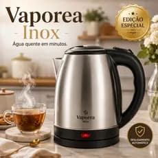 Chaleira Elétrica Inox 1,8L 1000W 127V Vaporea Inox Desligamento Automático