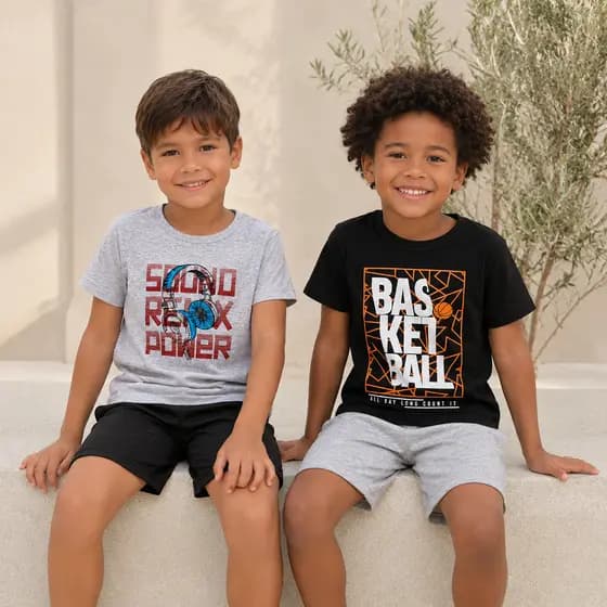Conjunto Masculino Infantil Sortido 1 ao 10 I Conjunto Masculino Infantil Camiseta + shorts
