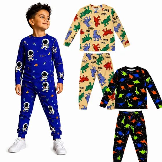 Conjunto Térmico Infantil Menino Peluciado | Conjunto Infantil Térmico do Tamanho 04 ao 14