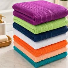 Toalhas de Rosto 100% Algodão 40cm x 65cm | Cristal Sortida | Toalha de Rosto para Banheiro