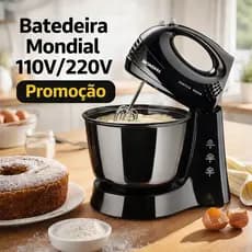 Batedeira de Mesa Mondial 3 Velocidades com 400W de Potência 110V/220V