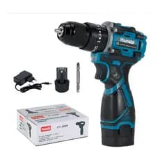 【Hanabi】Parafusadeira sem fio Hanabi Brushless 2 Baterias CY-3006 azul-turquesa