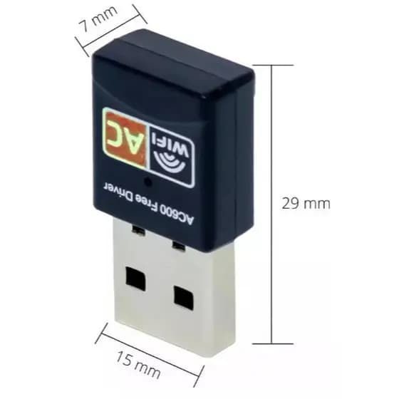 Mini Antena Wifi Usb 5ghz 600mbps Super Rápido Alta Velocidade