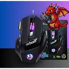 Mouse Gamer Rgb Iluminado Led Pc Notebook Cabo Trançado