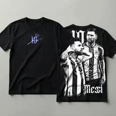 Camiseta 100% Algodão Estampa Futebol Lionel Messi