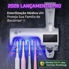 3ª geração Pro Max, 2026 Porta Escova Dentes Com Esterilizador Uv Aplicador Pasta de Dente Suporte Dispenser Escova