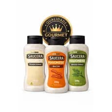 Maionese Defumada Gourmet Saucera 330g – Cremosa, Sabor Premium - Escolha 3 sabores