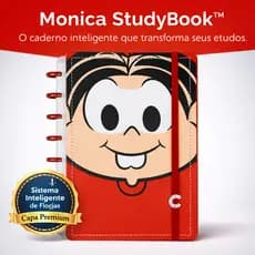 Caderno Inteligente Turma da Mônica Grande 80 Folhas Original Monica StudyBook Capa Dura Escolar