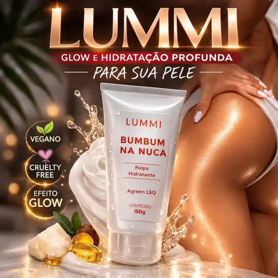 Hidratante Corporal LUMMI 150g | Efeito Glow Intenso + Pele Macia e Hidratada