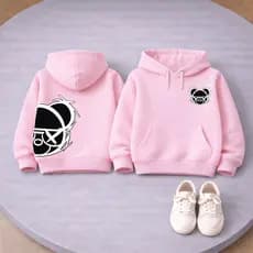 Moletom Infantil Feminino Urso Canguru Com Capuz Conforto e Estilo Infanto Juvenil Meninas