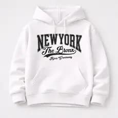 Moletom Infantil New York Com Capuz Estampa Premium Confortável