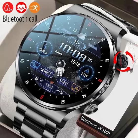 Relógio Inteligente Masculino Tela Sensível ao Toque Completa Esportivo Rastreador de Saúde Smartwatch