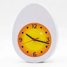 Relógio De Parede Analógico Decorativo Ovo Cozido MDF Para Cozinha e Área Gourmet Relógio De Cozinha
