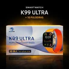 SmartWatch K99 Ultra (Acompanha 10 pulseiras) - PRETO