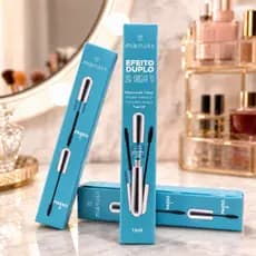 Máscara de Cílios Mia Make 2 em 1 Efeito Duplo Volume e Alongamento 15ml