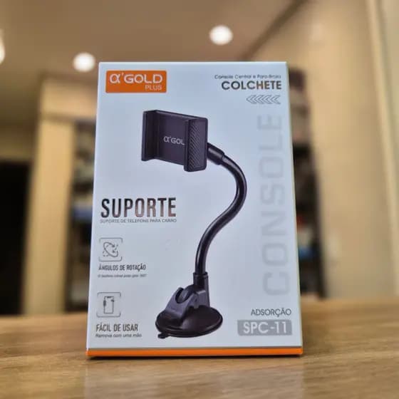 Suporte Veicular para Celular αGold SPC-11 – Flexível com Ventosa