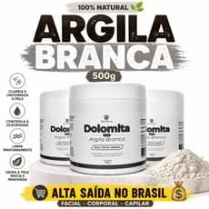 Dolomita com Argila Branca 500g Blue Moon Natural Clareadora Facial Corporal e Capilar