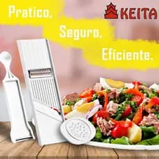 Kit 4 em 1 Descascador Cortador Legumes Fruta Queijo Dupla Face Boleador Ralador Keita