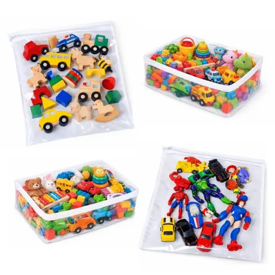 5 Saco Organizador Multiuso Guarda Roupa Brinquedos Revistas C Zíper