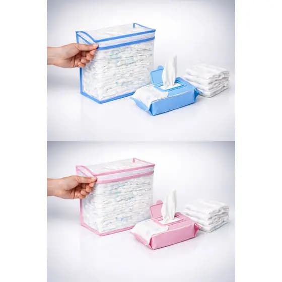 Kit 2 Nécessaire Organizador Bolsa Mala Saída Maternidade Porta Fralda