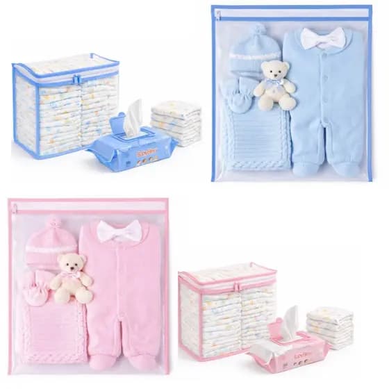 5 Saquinhos Maternidade Multiuso + 1 Porta Fralda Organizador Necessaire