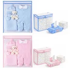 5 Saquinhos Maternidade Multiuso Organizador + 1 Porta Fralda Bebe Necessaire