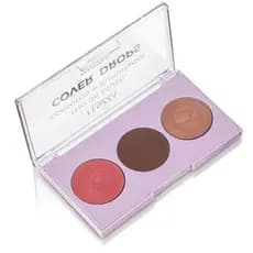 Trio de Blush, Contorno e Iluminador Cover Drops Fenzza